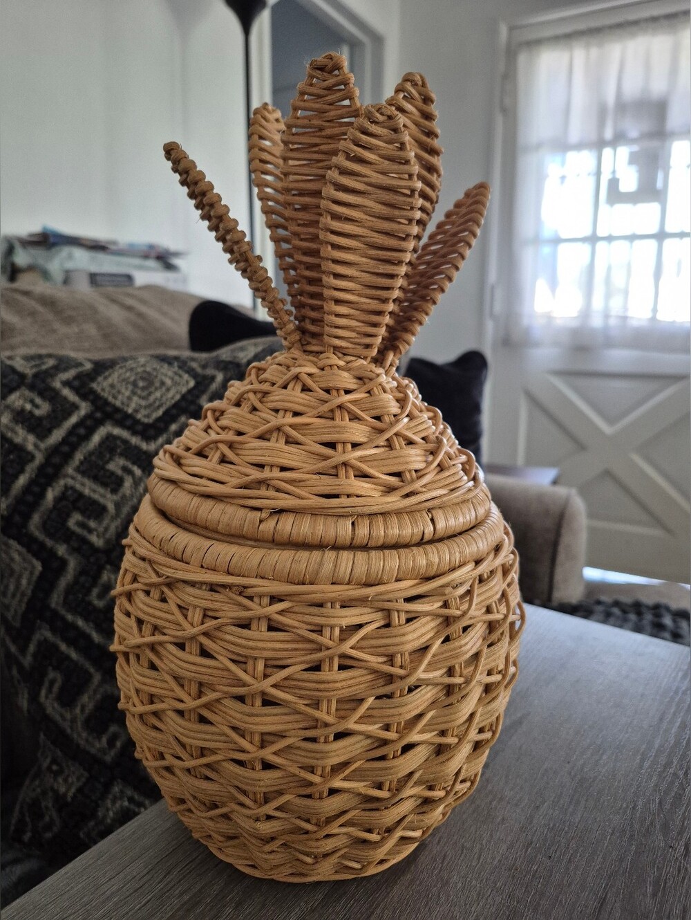 Serena & Lily Large Wicker Pineapple